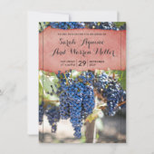Rustic Winery Grape Wines Wedding Kaart (Voorkant)