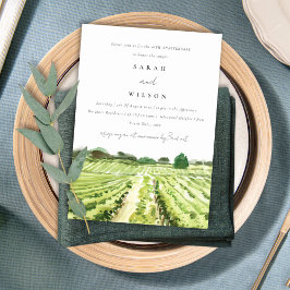 Rustic Winery Vineyard elk jaar Jubileum uitnodige Bedankkaart