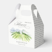 Rustic Winery Vineyard Mountain Vrijgezellenfeest Bedankdoosjes (Voorkant Zijde)