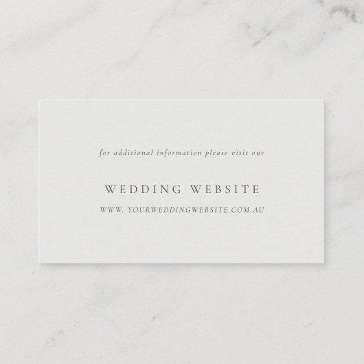 Rustic Winery Vineyard Mountain Wedding Website Informatiekaartje (Achterkant)