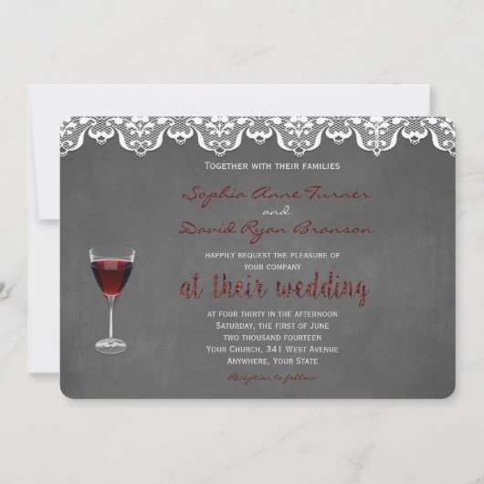 Rustic Winery Wedding Custom Uitnodiging (Voorkant)