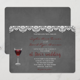 Rustic Winery Wedding Custom Uitnodiging