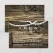 Rustic Winery Wedding Directions Informatiekaartje (Voorkant / Achterkant)