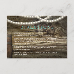 Rustic Winery Wedding Directions Informatiekaartje