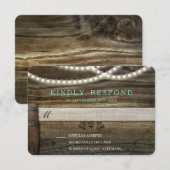 Rustic Winery Wedding RSVP Kaartje (Voorkant / Achterkant)