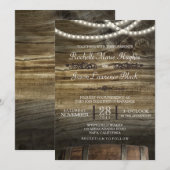 Rustic Winery Wedding Uitnodiging (Voorkant / Achterkant)