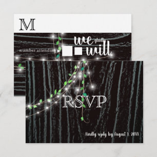 Rustic Wingerd & Lichten RSVP Kaart