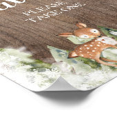 Rustic Winter Animals Woodland Baby shower Favors Poster (Hoek)