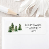Rustic Winter Baby shower Return Address Label (Insitu)