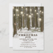 Rustic Winter Bedrijfs Kerstfeest Kaart (Voorkant)
