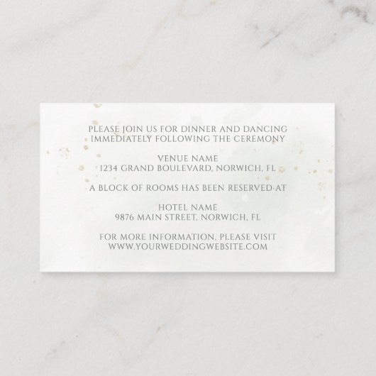 Rustic Winter Berries Pine Cone Greenery Wedding Informatiekaartje (Achterkant)