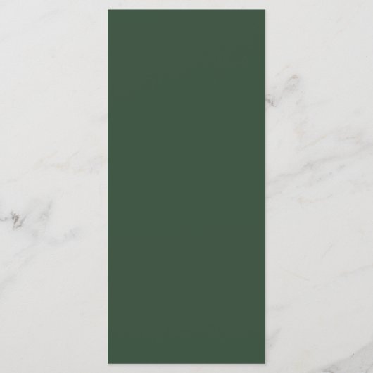 Rustic Winter Berries Pine Cone Greenery Wedding Menu (Achterkant)