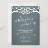 Rustic Winter Birch Elopement Invite Kaart (Voorkant)
