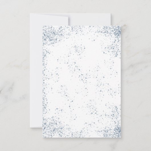 Rustic Winter Bleek Blue Forest Save the Date (Achterkant)