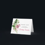 Rustic Winter Botanical 90th Birthday Foto Bedankkaart<br><div class="desc">Een kruising van wintergroen en rode bessen versiert de linkerkant van deze 90e verjaardag,  dank u wel. De bovenste flap van de binnenkant heeft een foto van de verjaardagsfeestdag. De binnenkant van de onderste flap bevat een voorgedrukte dankbetuiging.</div>