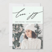 Rustic Winter Botanical met foto Holiday Green Kaart (Voorkant)