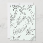 Rustic Winter Botanical met foto Holiday Green Kaart (Achterkant)