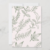 Rustic Winter Botanical met Photo Holiday Blush Kaart (Achterkant)