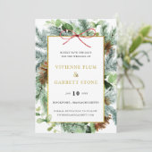 Rustic Winter Botanical Save The Date (Staand voorkant)