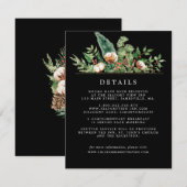 Rustic Winter Botanical Wedding Enclosure Card Informatiekaartje (Voorkant / Achterkant)