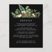 Rustic Winter Botanical Wedding Enclosure Card Informatiekaartje (Voorkant)