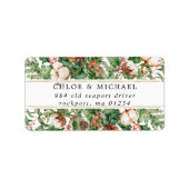 Rustic Winter Botanical Wedding Mailing Label (Voorkant)