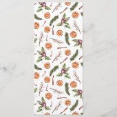 Rustic Winter Botanical Wedding Menu (Achterkant)