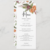 Rustic Winter Botanical Wedding Menu (Voorkant / Achterkant)