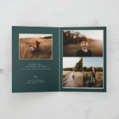 Rustic Winter Boughs Golden Joy 5 Foto Feestdagen Kaart (Binnen)