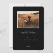 Rustic Winter Boughs Golden Joy Photo Holiday Card Feestdagenkaart (Achterkant)