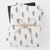 Rustic Winter Boughs Holiday Inpakpapier Vel (In situ)