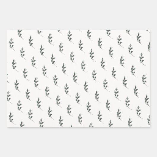 Rustic Winter Boughs Holiday Inpakpapier Vel (Voorkant)