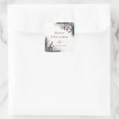 Rustic Winter Boughs Holiday Vierkante Sticker (Tas)