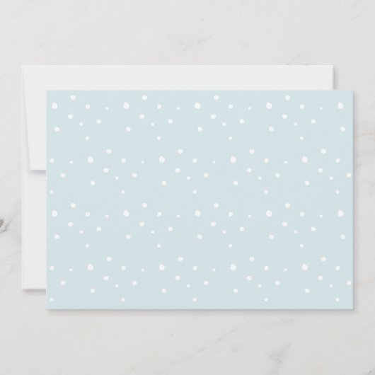 Rustic Winter Boy's 1st Birthday Fotouitnodiging Kaart (Achterkant)