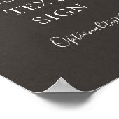 Rustic Winter Charcoal Cards and Gifts Custom Sign Poster (Hoek)
