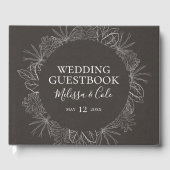 Rustic Winter | Charcoal Wedding Guest Book Gastenboek (Voorkant)