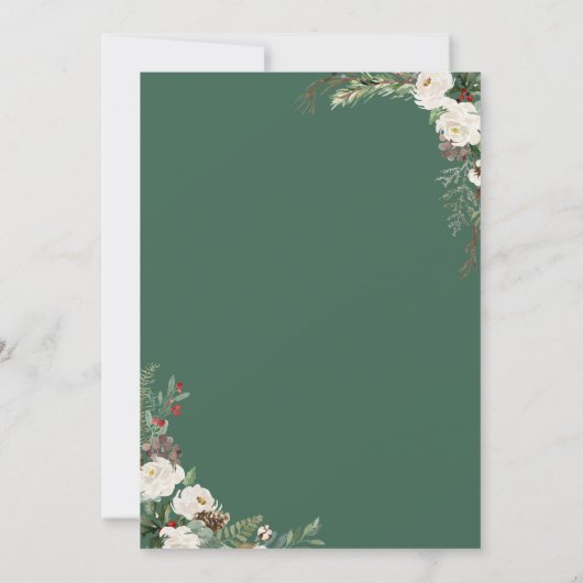 Rustic Winter Eucalyptus Floral Baby shower Kaart (Achterkant)