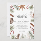 Rustic Winter Evergreen Berry Vrijgezellenfeest Kaart (Voorkant)