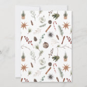 Rustic Winter Evergreen Berry Vrijgezellenfeest Kaart (Achterkant)