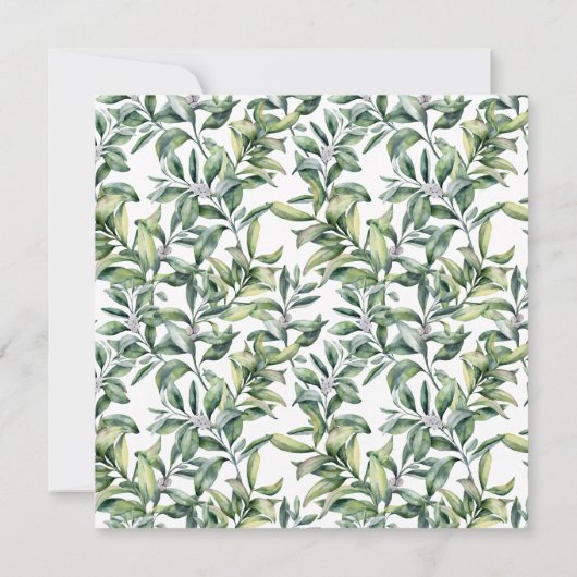 Rustic Winter Fir Cone Wreath Holiday Kaart (Achterkant)