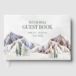 Rustic Winter Forest Mountain Wedding Gastenboek