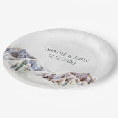 Rustic Winter Forest Mountain Wedding Papieren Bordje (Gekanteld)