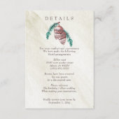 Rustic Winter Forest Pine Cone Wedding Informatiekaartje (Voorkant)