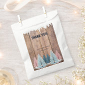 Rustic Winter Forest Pine Trees Baby shower Bedankzakje (Geknipt)