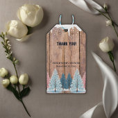 Rustic Winter Forest Pine Trees Baby shower Cadeaulabel