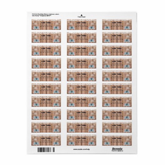 Rustic Winter Forest Pine Trees Baby shower Etiket (Full Sheet)