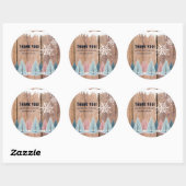 Rustic Winter Forest Pine Trees Baby shower Ronde Sticker (Vel)