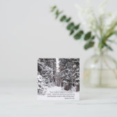 Rustic Winter Forest Quote reisagent Vierkante Visitekaartje (Staand voorkant)