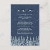 Rustic Winter Forest Wedding Direction Insert Informatiekaartje (Voorkant)
