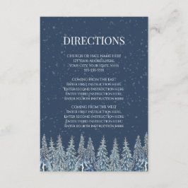 Rustic Winter Forest Wedding Direction Insert Informatiekaartje
